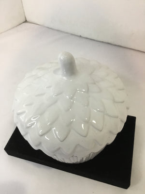Fall White Ceramic Acorn Holiday Item