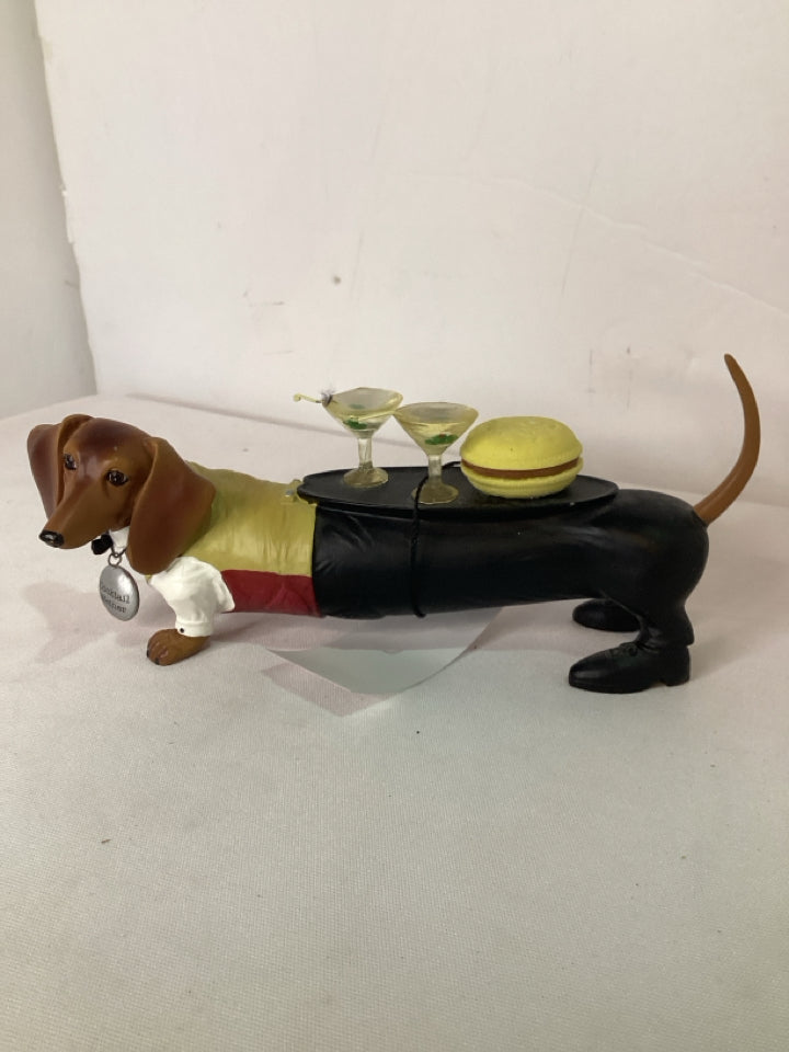 Multi-Color Resin Dachshunds Figurine