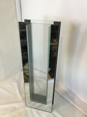 Glass Mirror Tall Rectangular Vase