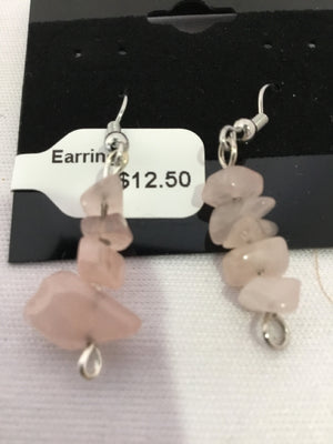 Pink Quartz Earrings