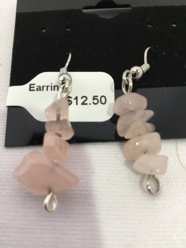 Pink Quartz Earrings