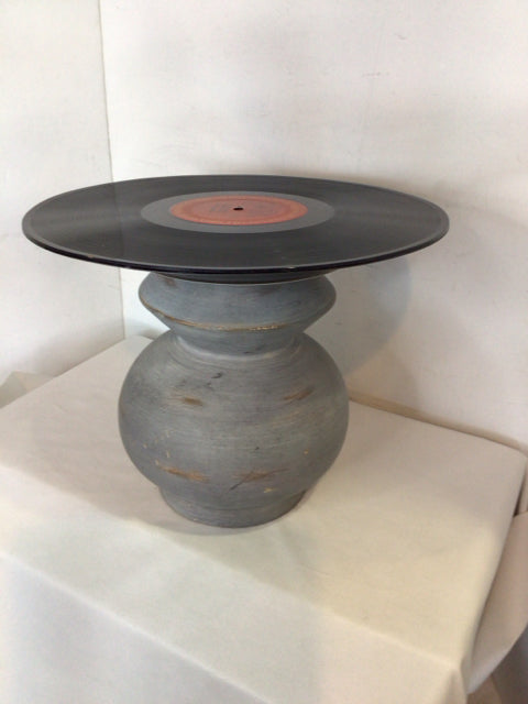 Ceramic Record Gray/Black Table