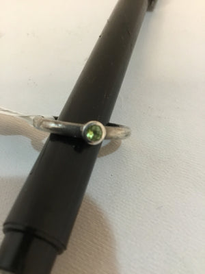 Silver/Green Ring