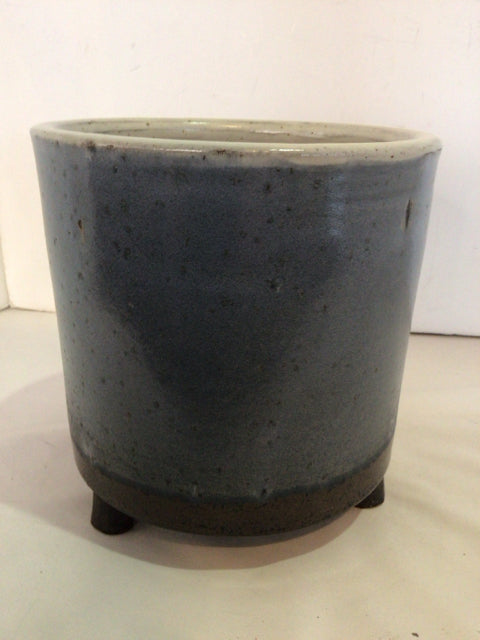 Gray Ceramic Footed Planter