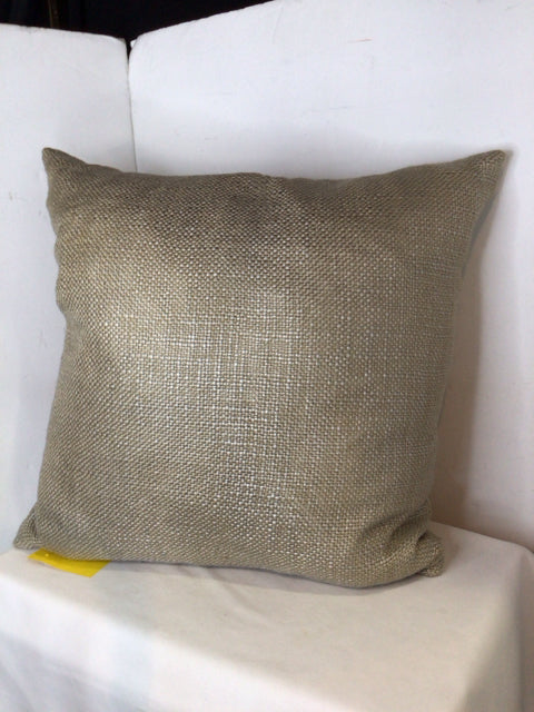 Tahari Home Tan Poly Blend Woven Pillow