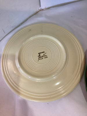 Fiestaware Vintage Set of 5 Multi Ceramic Plate Set