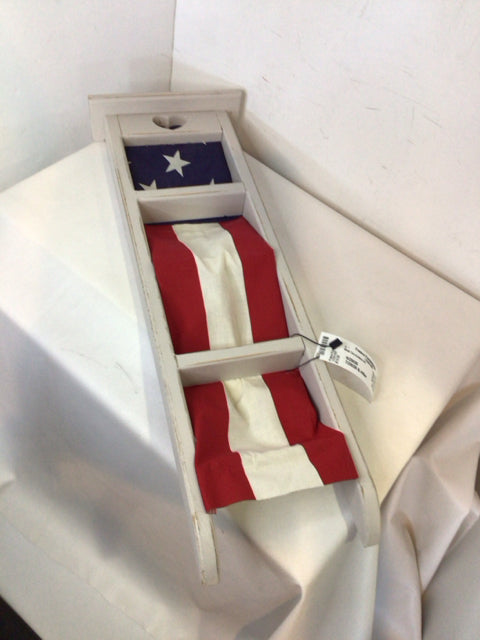 Wood Flag Red/White/Blue Wall Decoration Art