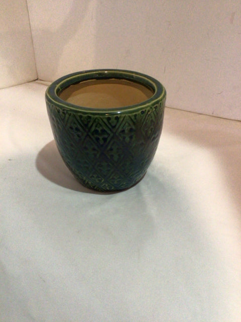 Green Ceramic Planter