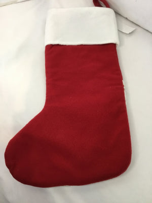 Christmas Red/white Felt Stocking Holiday Item