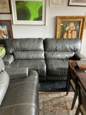 Ashley Recliner Leather Power Black Sofa/Couch