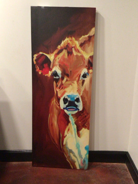 Canvas Cow Art