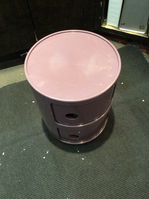 2Modern Purple Plastic Round Cabinet 24J4RF22