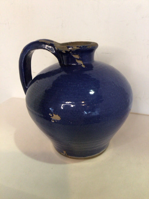 Rustic Blue Pottery Jug/Decanter