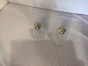 Waterford Vintage Clear/Silver Crystal Salt & Pepper