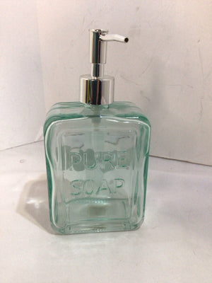 Blue Glass Soap Dispenser