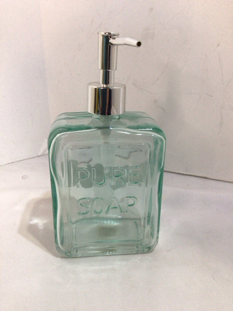 Blue Glass Soap Dispenser