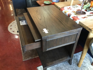 Arhaus End Wood 1 Drawer Brown Table