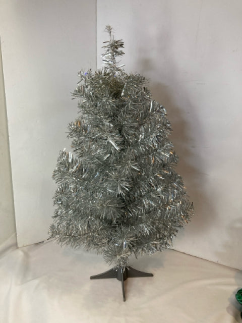 Christmas Silver Tinsel Tree Holiday Item
