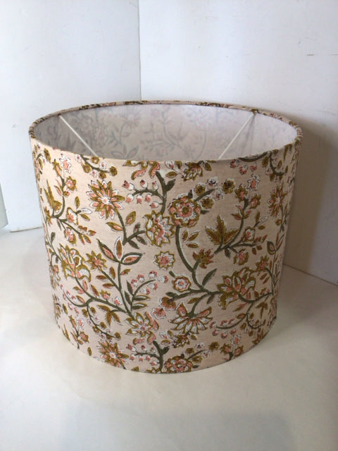 Pink/Green Floral Lamp Shade