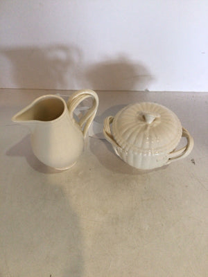 Leedsware Pair Cream Sugar/Creamer