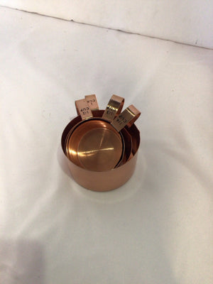 4 Pieces Copper Metal Measuring Cups