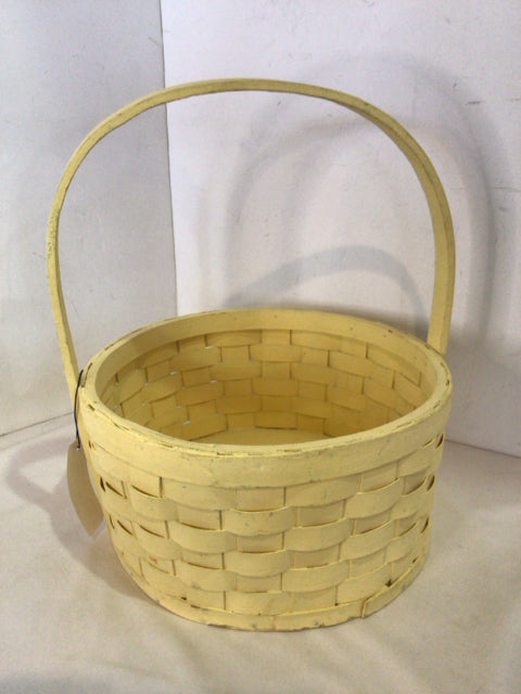Yellow Wood Basket
