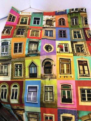 Multi-Color Cotton Windows Table Runner