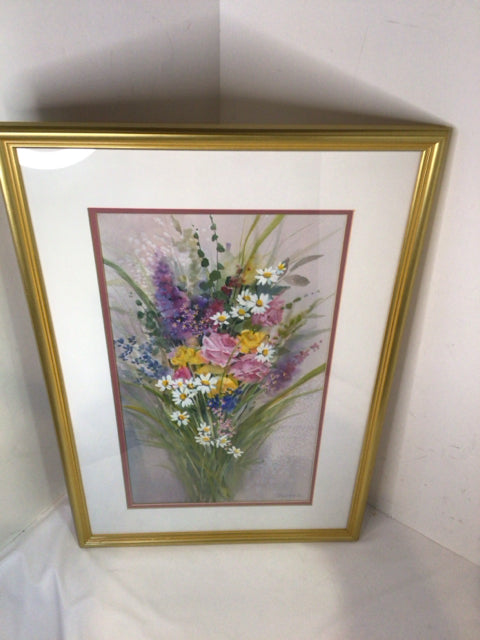 Pastel Flower Framed Art