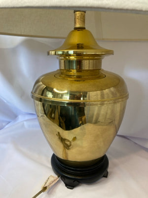 Oversized Gold Brass Ginger Jar Lamp