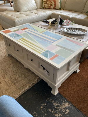 Original Painted Wood White Table