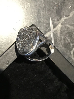 Sterling Silver Drusy Ring