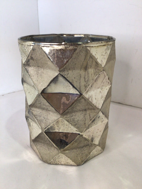 Modern Mercury Glass Glass Vase