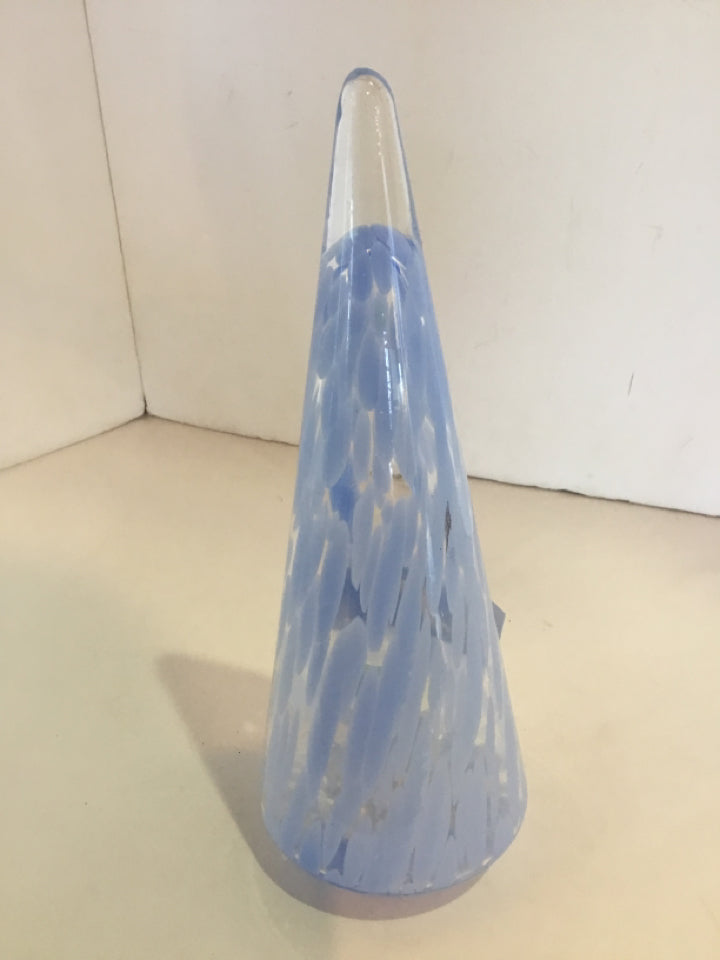 Blue Glass Christmas Tree Holiday Item