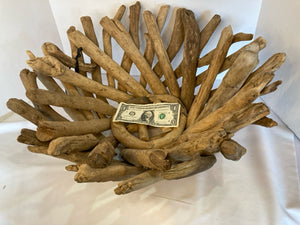 Oversized Natural Driftwood Bowl