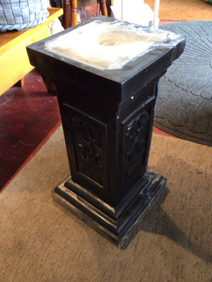 Black Resin Column Pedestal