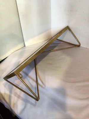 Floating Gold Mirror Shelf