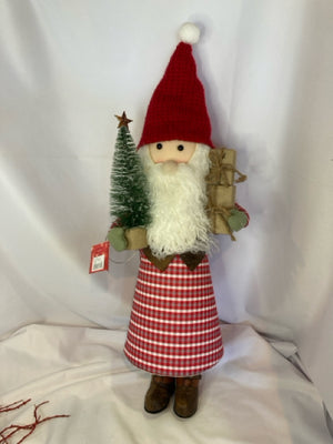 Battery Operated Red/white Cloth Santa Pre-Lit Holiday Item