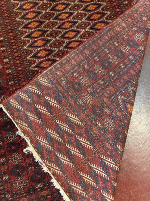 Persian Silk Hand Knotted Red/Blue Rug