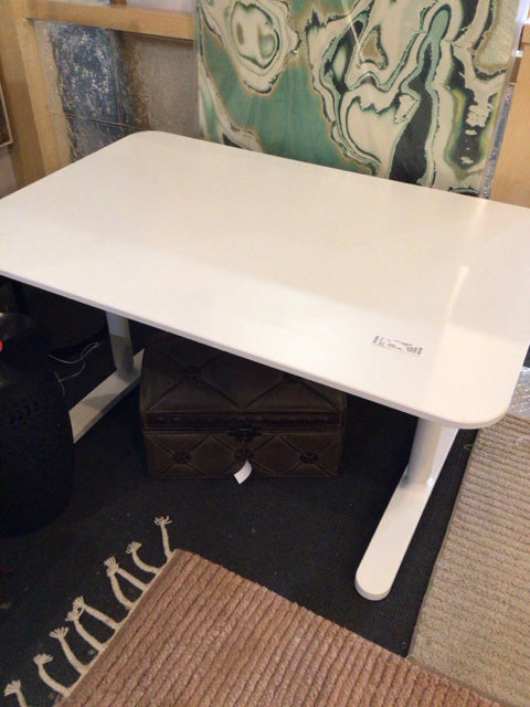 IKEA Adjustable Laminate White Desk