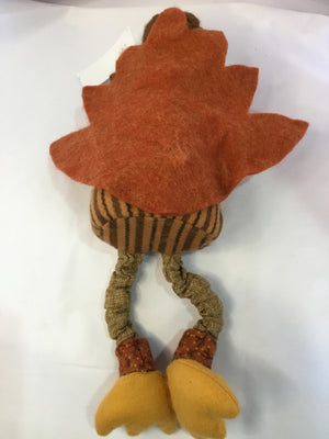 Fall Orange Fabric Scarecrow Holiday Item