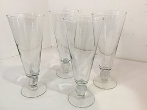 Set of 4 Clear Glass Sport Glasses