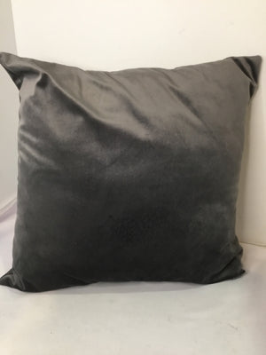 Gray Velour Pillow