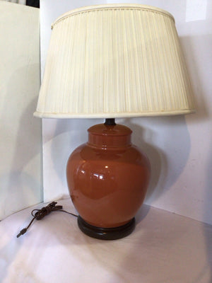 Ginger Jar Orange Ceramic Lamp