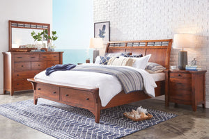 Queen Whistler Storage Mango Wood Brown Bed