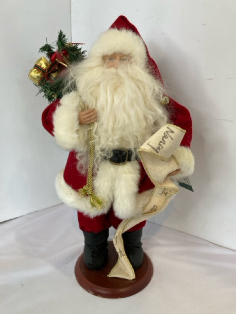 Christmas Red/white Fabric Santa Holiday Item