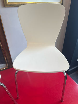 Land of Nod Children's 2 Chairs Red/white Table & Chairs