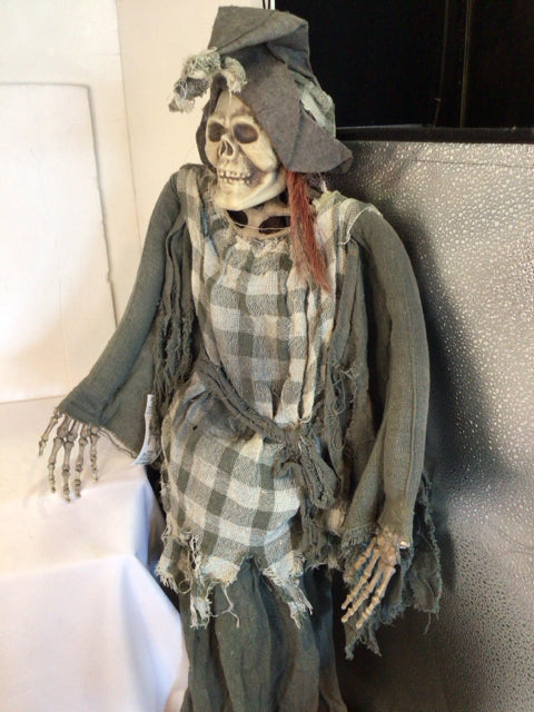 Halloween Gray Fabric Skeleton Holiday Item