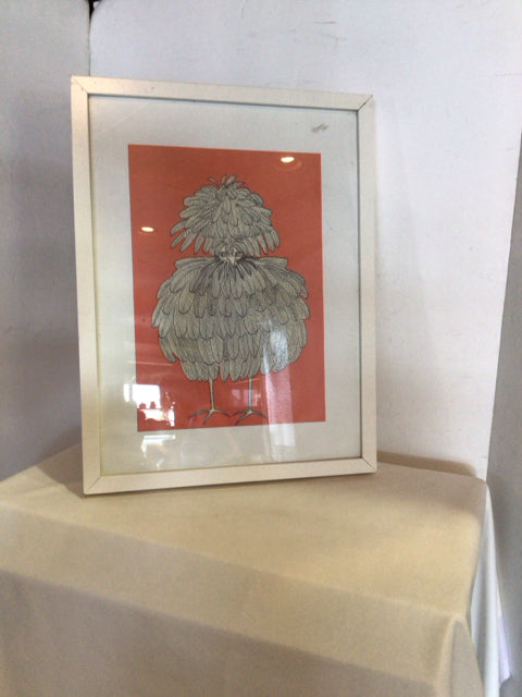 Polish Black/Red Chicken Framed Art