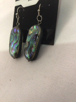 Blue/Green Dangle Abalone Earrings