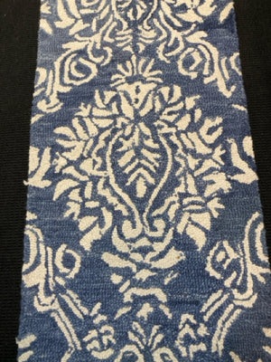 Runner Wool Blue/White Rug